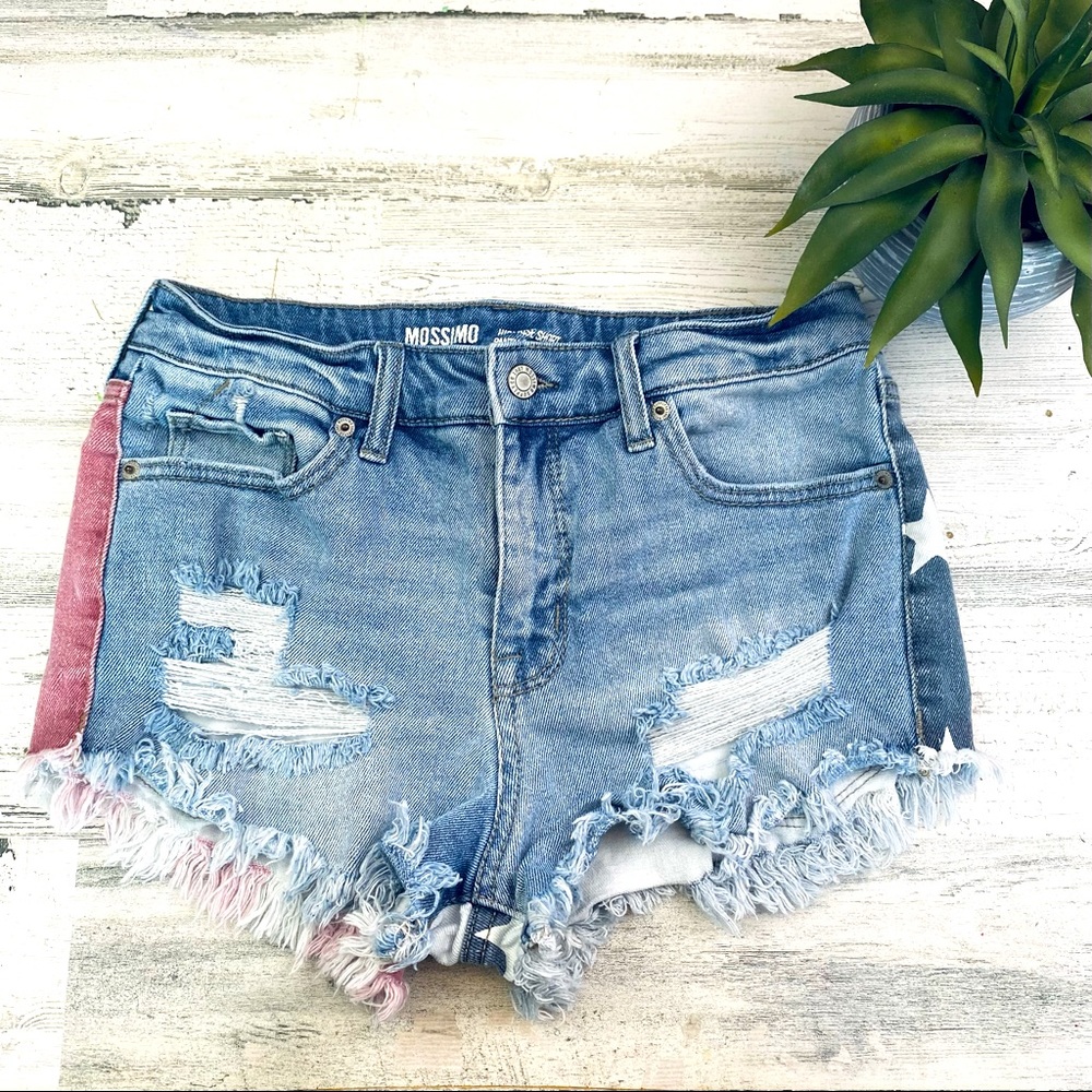 Mossimo high rise flag cut off shorts size 4 - Picture 2 of 2